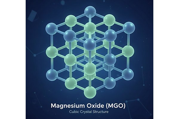 Illustration of the molecular structure of magnesium oxide
